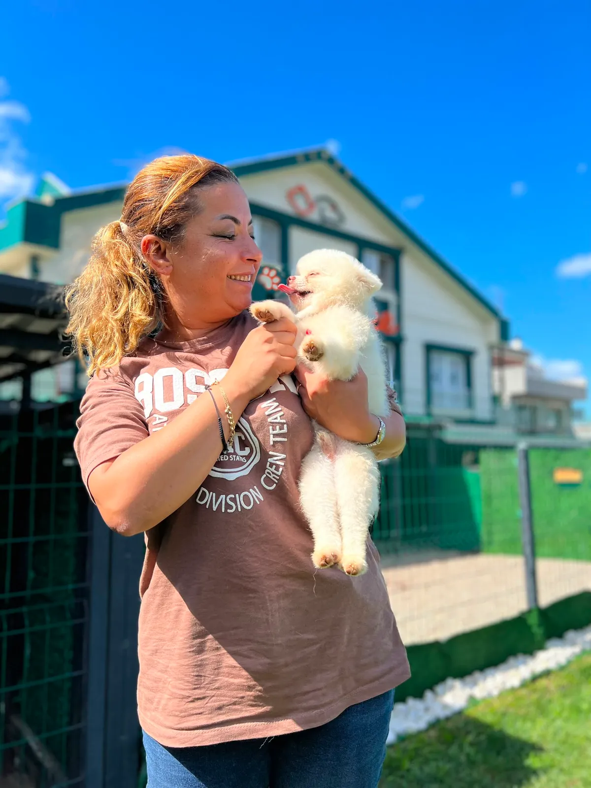 An owner reunited with their dog at PatiLee